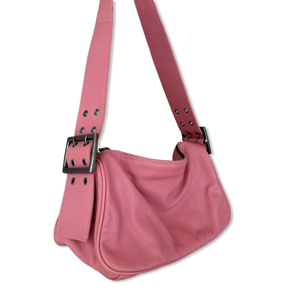 Free People Arm Candy Bag pink Shoulder purse leather NWT Y2K style - Picture 9 of 12